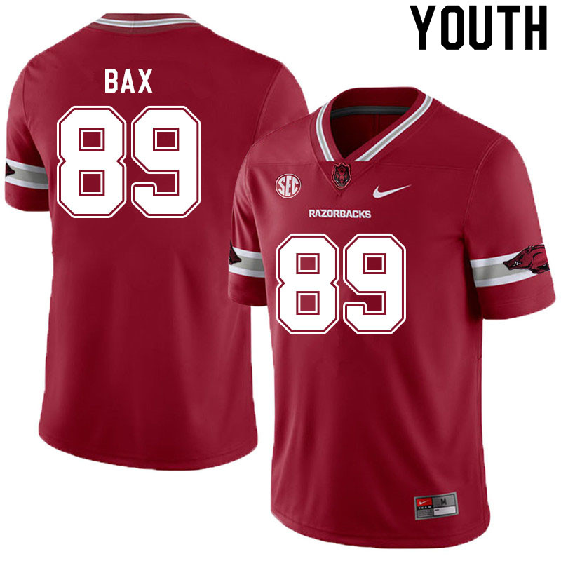 Youth #89 Nathan Bax Arkansas Razorbacks College Football Jerseys Sale-Alternate Cardinal